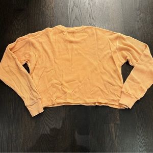 Aritzia Waffle Sweaters XXS - Orange and Yellow Waffle Crop. Selling as a set.